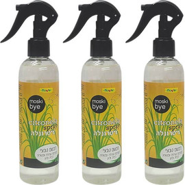 Flower תרסיס שמן ציטרונלה להרחקת יתושים - 3 יחידות = 750 מ"ל