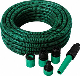 Garden Store צינור השקייה מקצועי לגינה 30 מטר עמיד UV כולל מחבר