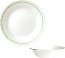 Corelle מארז קינוח קורל 12 חלקים ל6 סועדים דגם Spring Blossom Green תוצרת קורנינג