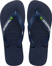HAVAIANAS כפכפי ברזיל לוגו ילדים -KIDS BRASIL LOGO כחול
