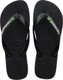 HAVAIANAS כפכפי ברזיל לוגו ילדים -KIDS BRASIL LOGO שחור