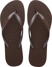 HAVAIANAS כפכפי סלים לוגו – SLIM LOGO METALIC חום