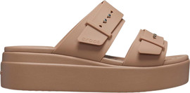Crocs Crocs Brooklyn Sandal - כפכפי פלטפורמה ברוקלין לנשים בצבע לאטה