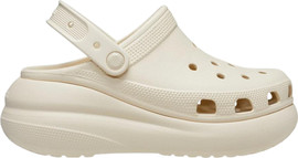 Crocs Crocs Classic Crush Clog - כפכפי פלטפורמה קרוקס קראש לנשים בצבע קרם