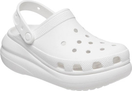 Crocs Crocs Classic Crush Clog - כפכפי פלטפורמה קרוקס קראש לנשים בצבע לבן
