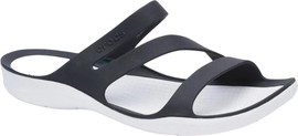 Crocs Crocs Swiftwater Sandal - כפכפים לנשים קרוקס רצועות בצבע שחור/לבן