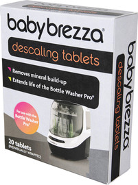 Baby Brezza טבליות להסרת אבנית מהמדיח בקבוקים של בייבי ברזה .20 טבליות בחבילה