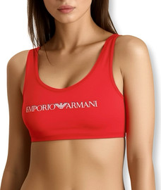 Emporio Armani חזיית טופ לוגו אדומה אימפוריו ארמני