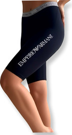 Emporio Armani טייץ קצר בייקר בהדפס לוגו שחור/לבן אימפוריו ארמני