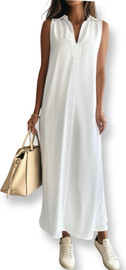 Max Mara שמלת פולו לבנה מקס מארה לייז׳ר