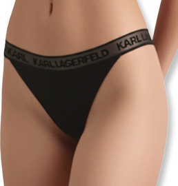 KARL LAGERFELD תחתון חוטיני אולטרה לייט שחור קרל לגרפלד
