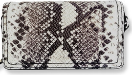 MARC JACOBS תיק צד קטן מנוחש שחור-לבן מארק ג’ייקובס