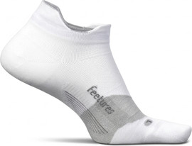 Feetures Elite Ultra Light No Show Tab-גרבי ספורט יוניסקס צבע לבן