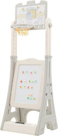 Hili Toys מגדל חוויתי 7 משחקים (ציור, מגנטי, חצים, כדורגל, כדורסל, גולף, לוח לגו