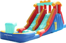 Hili Toys מתנפח מים עם מגלשה כפולה  מבית Doctor Dolphin