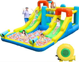 Hili Toys מתנפח מים עם מגלשה כפולה מבית Doctor Dolphin