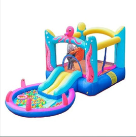 Hili Toys מתנפח מים עם מגלשה תמנון מבית Doctor Dolphin