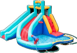 Hili Toys מתקן מתנפח עם שתי מגלשות ומסלול גלישה דגם מבית Doctor Dolphin