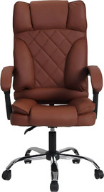 Hili Toys כיסא מנהלים ארגונומי יוקרתי עם ידיות בצבע חום  מבית LEVEL UP
