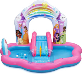 Hili Toys בריכת פעילות מתנפחת לילדים נסיכות דיסני 221×193×140 ס"מ – דגם 9103Y מבית BESTWAY