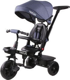 Hili Toys תלת אופן 3 ב-1 עם מושב דו-כיווני בצבע כחול – TRIFUN