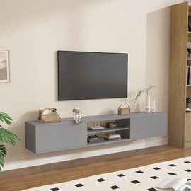 STAR SHOP מזנון צף נתלה לקיר דגם אופק OFEK ברוחב 160 סמ בצבע אפור מבית סטאר שופ STAR SHOP