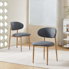 HOME SHOP כיסא דגם אלוני ALONI מרופד בגוון אפור בהיר