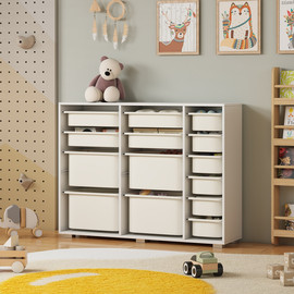 STAR SHOP שידת איחסון מכלים רחבה בגוון לבן דגם פליי PLAY מבית סטאר שופ STAR SHOP