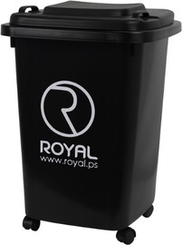 פטיש ומסמר פח אשפה Royal 50 ליטר עם גלגלים במגוון צבעים