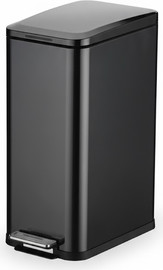 La Kitchenette פח אשפה דוושה 50 ליטר slim לה קיטשן צבע שחור מט דגם האוזר