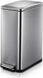 La Kitchenette פח אשפה דוושה 50 ליטר slim לה קיטשן צבע נירוסטה מט דגם האוזר