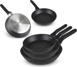 La Kitchenette סט מחבתות 3 חלקים BARI BLACK – Kitchenette