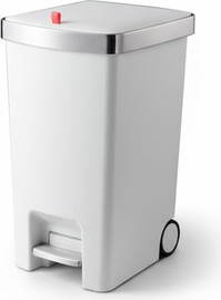 La Kitchenette פח אשפה דוושה 35 ליטר עם 2 גלגלים צבע לבן דגם TG-5260 לה קיטשן