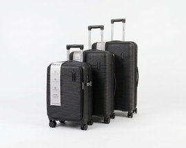 Newton סט מזוודות שחור FORTE S-M-L