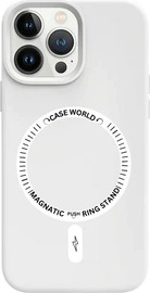 SmartCase כיסוי לאייפון 14 magsafe מגע קטיפה White iPhone 14 Pro