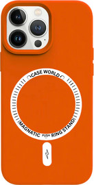 SmartCase כיסוי לאייפון 14 magsafe מגע קטיפה Orange iPhone 14