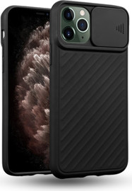 SmartCase כיסוי סיליקון קשיח עם מגירה למצלמות iPhone 13 Pro Max שחור