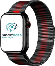 SmartCase רצועה לאפל ווטש 38/40/41mm ברזל מגנט Milanese שחור אדום