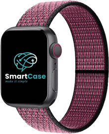 SmartCase רצועה לאפל ווטש 38/40/41mm ניילון ורוד ברי #True-Berry 50