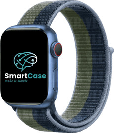 SmartCase רצועה לאפל ווטש 42/44/45/49mm ניילון Blue green 102#