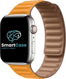 SmartCase רצועה לשעון אפל עור מגנטית 42/44/45/49mm כתום