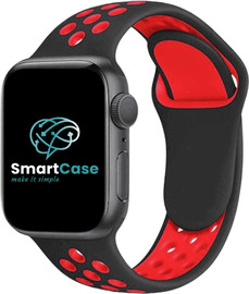SmartCase רצועת אפל ווטש 42/44/45/49mm ספורט S-M בצבע שחור אדום