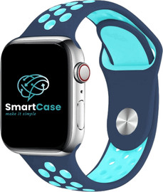 SmartCase רצועת אפל ווטש 42/44/45/49mm ספורט M-L בצבע כחול כהה ירוק