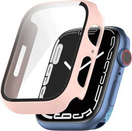 SmartCase כיסוי זכוכית היקפי מלא 45mm לאפל ווטש Pink