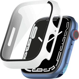 SmartCase כיסוי זכוכית היקפי מלא 45mm לאפל ווטש White