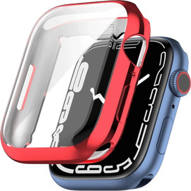 SmartCase כיסוי היקפי מלא סיליקון לשעון אפל ווטש 45mm אדום