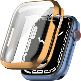 SmartCase כיסוי היקפי מלא סיליקון לשעון אפל ווטש 41mm זהב ורדים