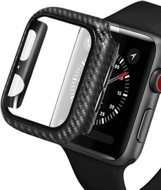 SmartCase כיסוי זכוכית היקפי מלא 41mm לאפל ווטש Black Carbon