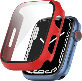 SmartCase כיסוי זכוכית היקפי מלא 41mm לאפל ווטש Red