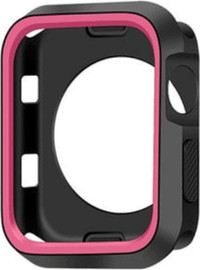 SmartCase כיסוי היקפי חלקי סיליקון שחור ורוד אפל ווטש 44mm